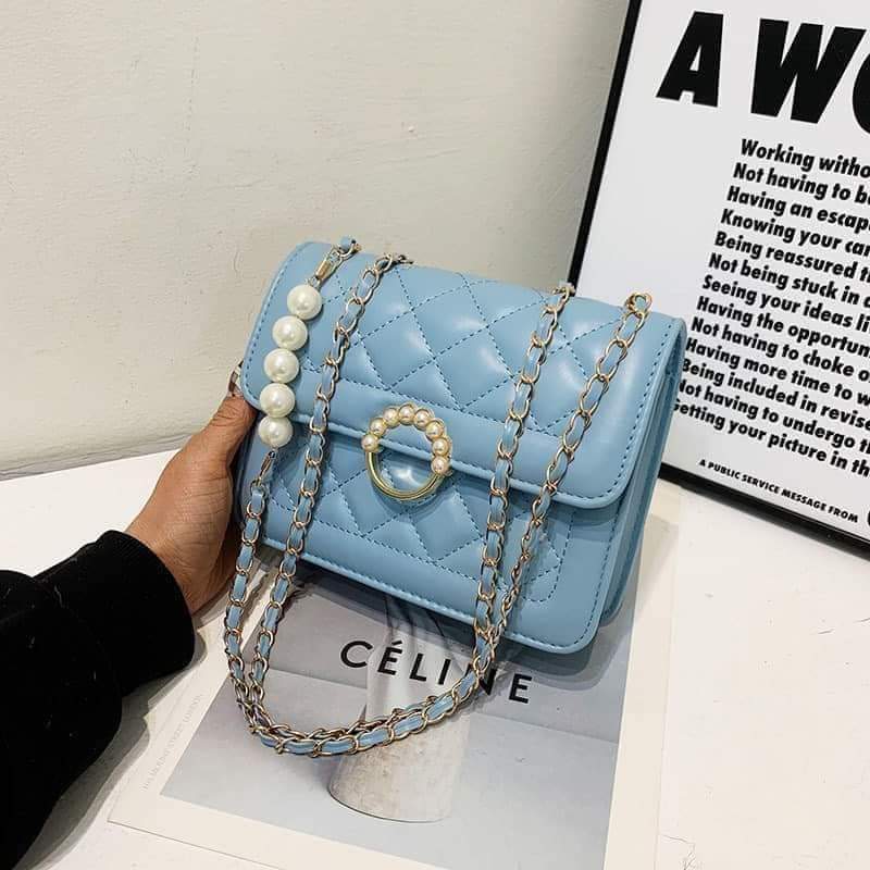 Chain pearl shoulder bag(Korean style) - Image 2