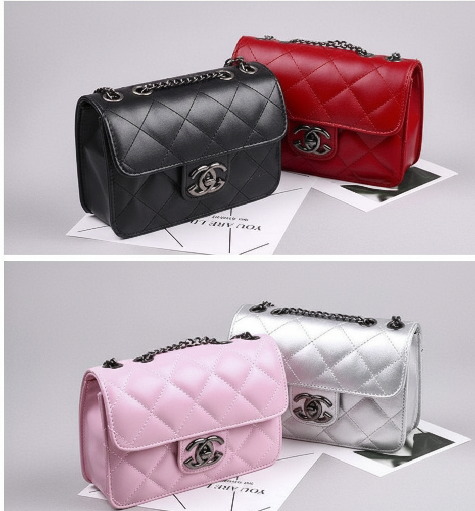 Luxury Quilted Leather Crossbody Bag – Premium Imported Collection