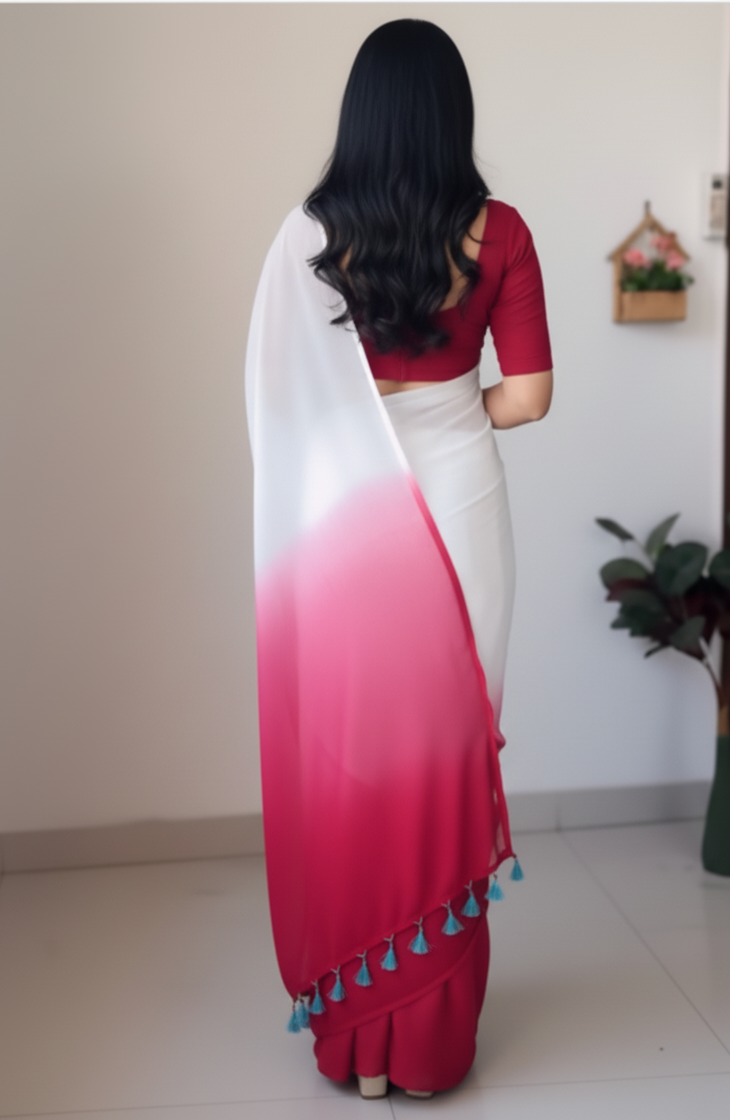 Chiffon Silk Saree(Cotton silk) - Image 4