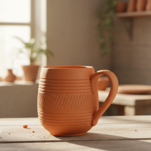 Natural clay coffee mug