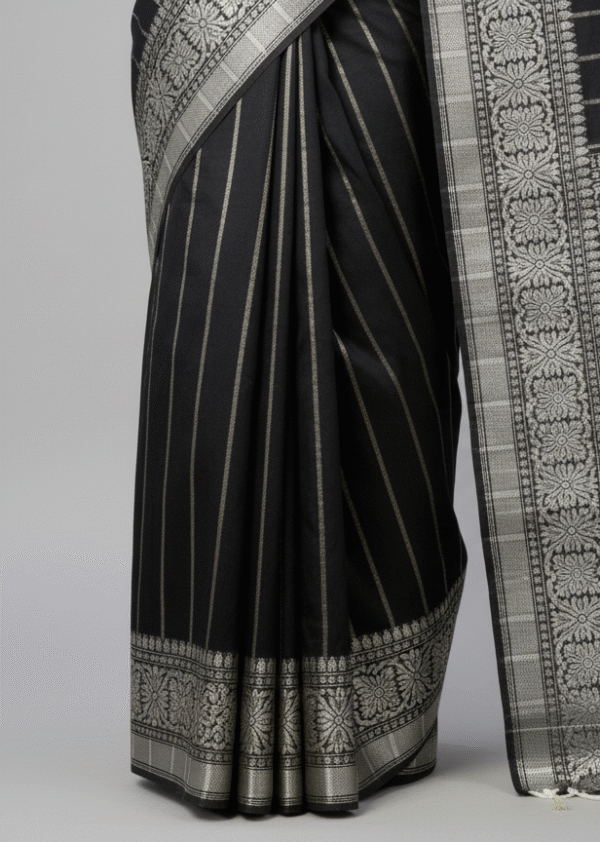 Trendy Black Tangail Silk(সিল্ক) - Image 4