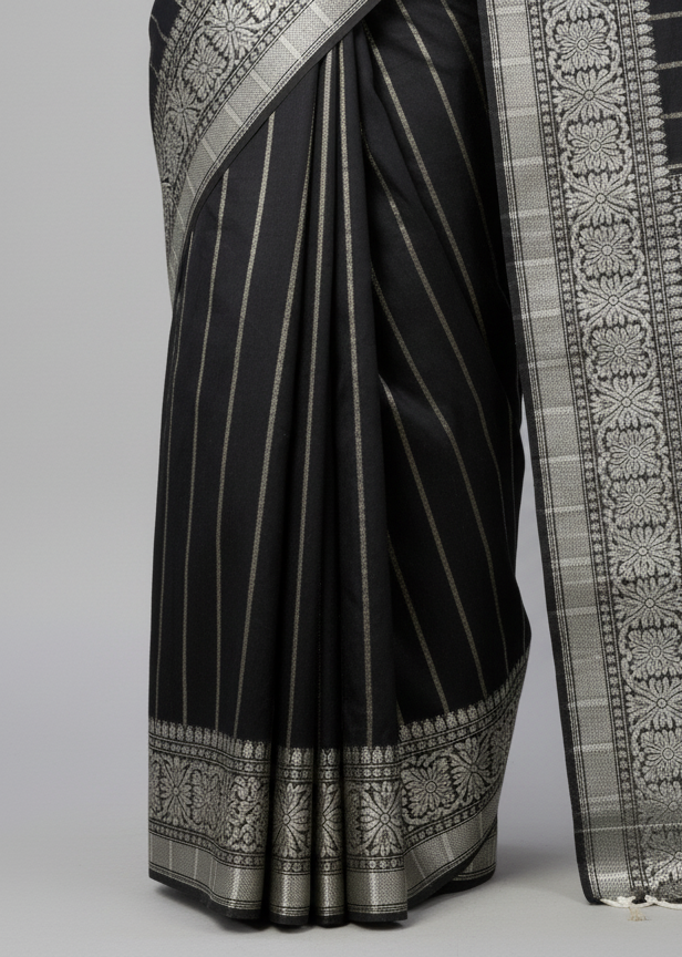 Trendy Black Tangail Silk(সিল্ক) - Image 4